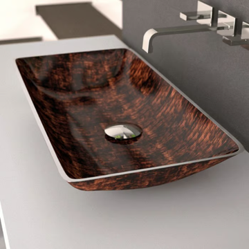 NEK - Countertop rectangular washbasin by Glass Design - view 3